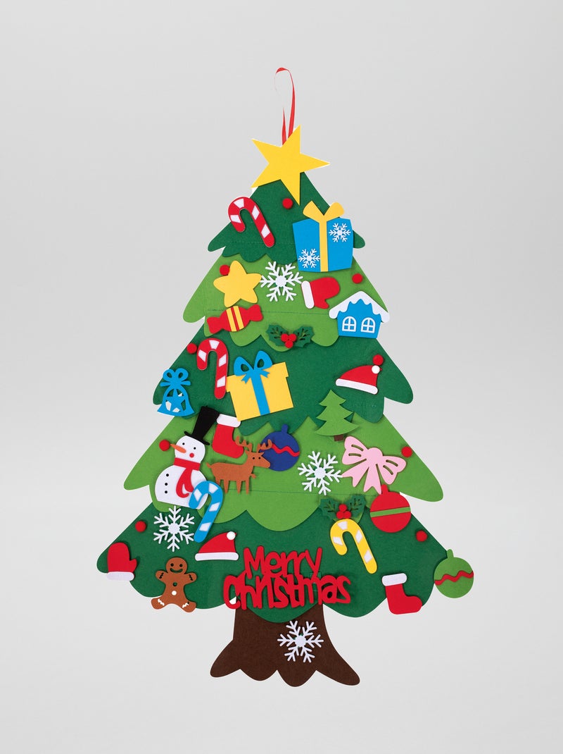 Sapin à suspendre en feutrine personnalisable Vert - Kiabi