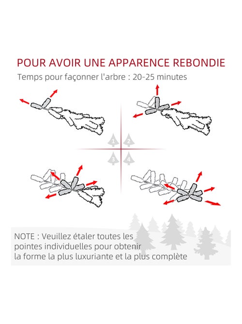 Sapin de Noël artificiel 556 branches - Kiabi