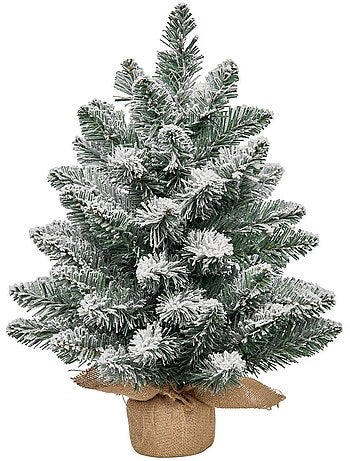 Sapin de noël artificiel de table juti floqué lumineux 50 cm