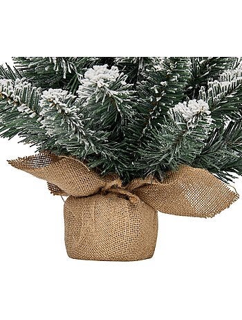 Sapin de noël artificiel de table juti floqué lumineux 50 cm