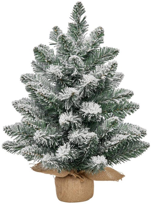 Sapin de noël artificiel de table juti floqué lumineux 50 cm - Kiabi