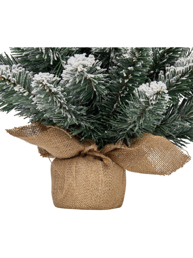 Sapin de noël artificiel de table juti floqué lumineux 50 cm Blanc - Kiabi