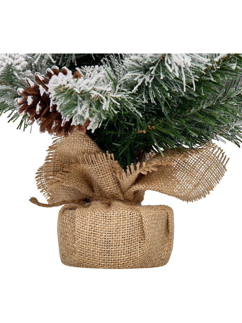 Sapin de noël artificiel de table piki lumineux 50 cm Blanc - Kiabi