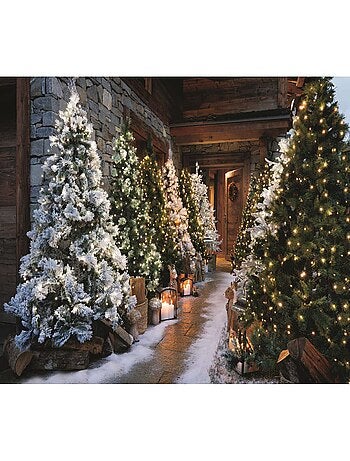 Sapin de Noël artificiel en pot grand modèle FROSTY