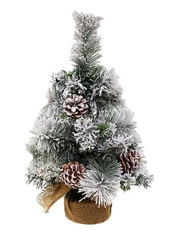 Sapin de Noël artificiel floqué effet neige MINNESOTA