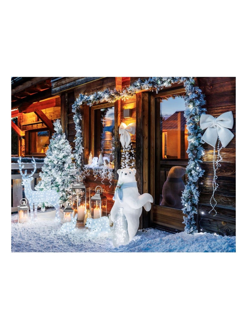 Sapin de Noël artificiel floqué FROSTY Blanc - Kiabi