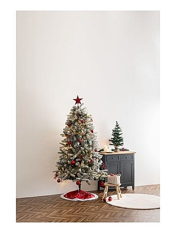 Sapin de Noël artificiel floqué TEMPÊTE