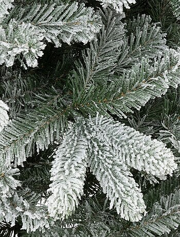 Sapin de Noël artificiel floqué TEMPÊTE