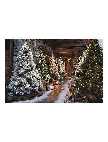 Sapin de Noël artificiel floqué TEMPÊTE