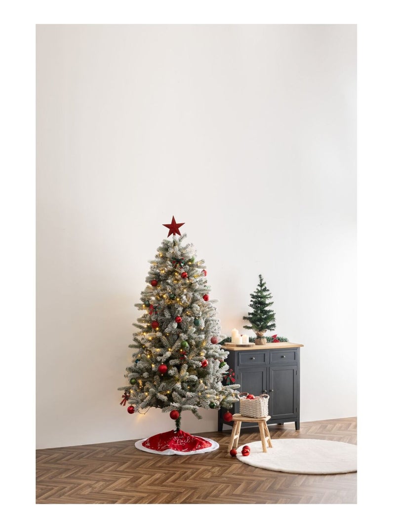 Sapin de Noël artificiel floqué TEMPÊTE Vert - Kiabi