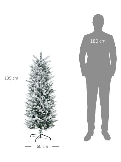 Sapin de Noël artificiel imitation Nordmann enneigé H.135 cm - Kiabi