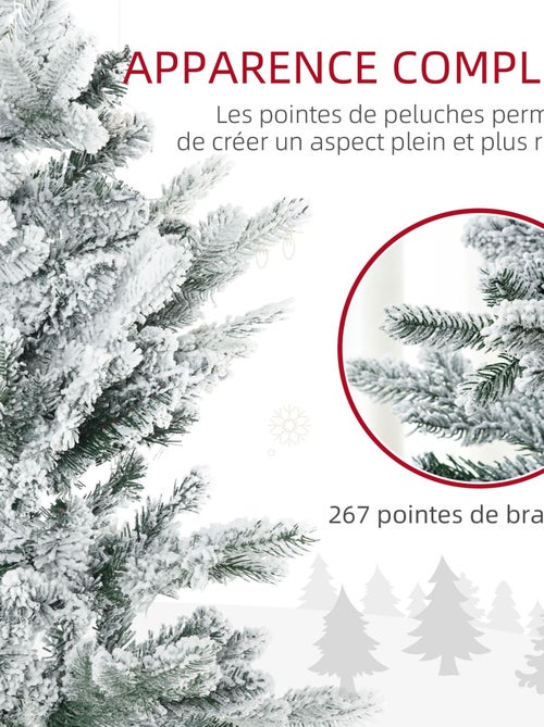 Sapin de Noël artificiel imitation Nordmann enneigé H.135 cm - Kiabi