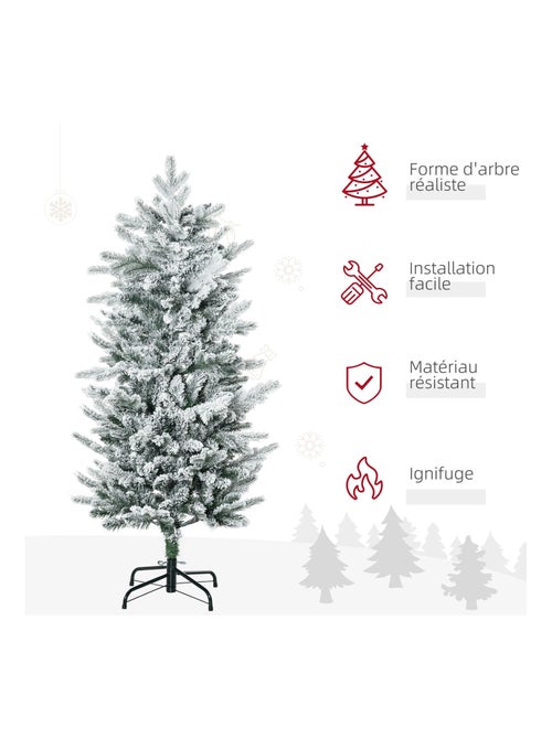 Sapin de Noël artificiel imitation Nordmann enneigé H.135 cm - Kiabi