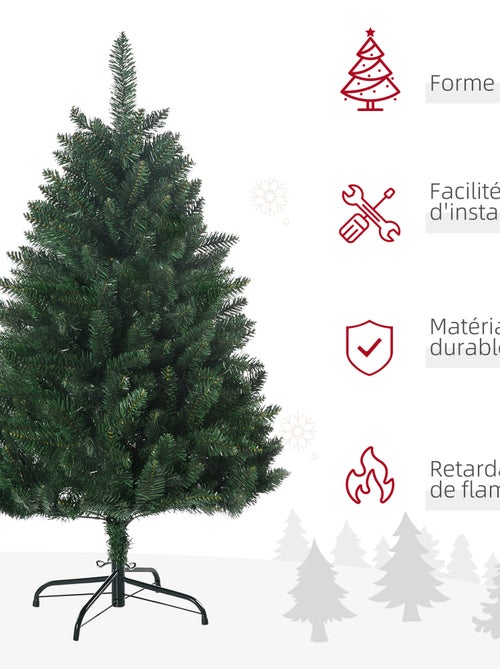 Sapin de Noël artificiel imitation Nordmann H.120 cm vert - Kiabi