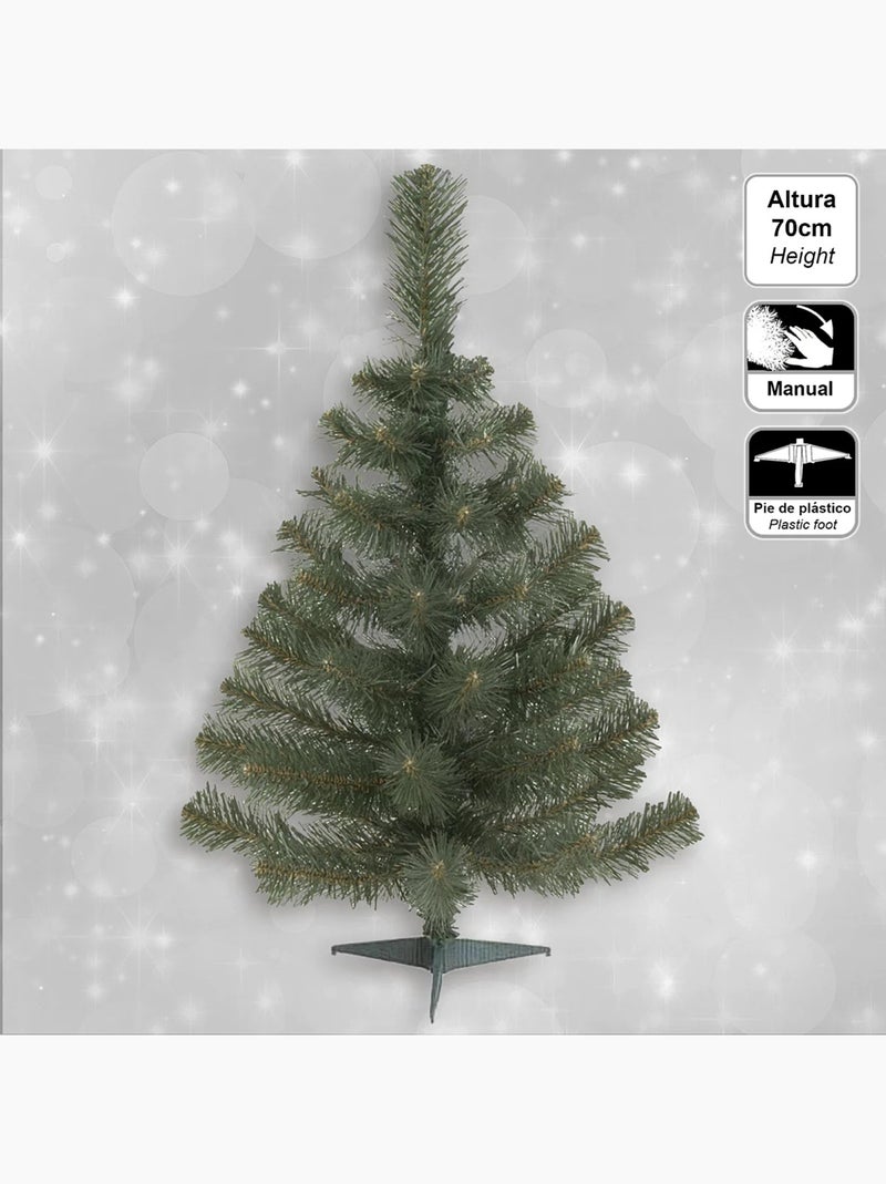 Sapin de noël avec pied en plastique Vert - Kiabi