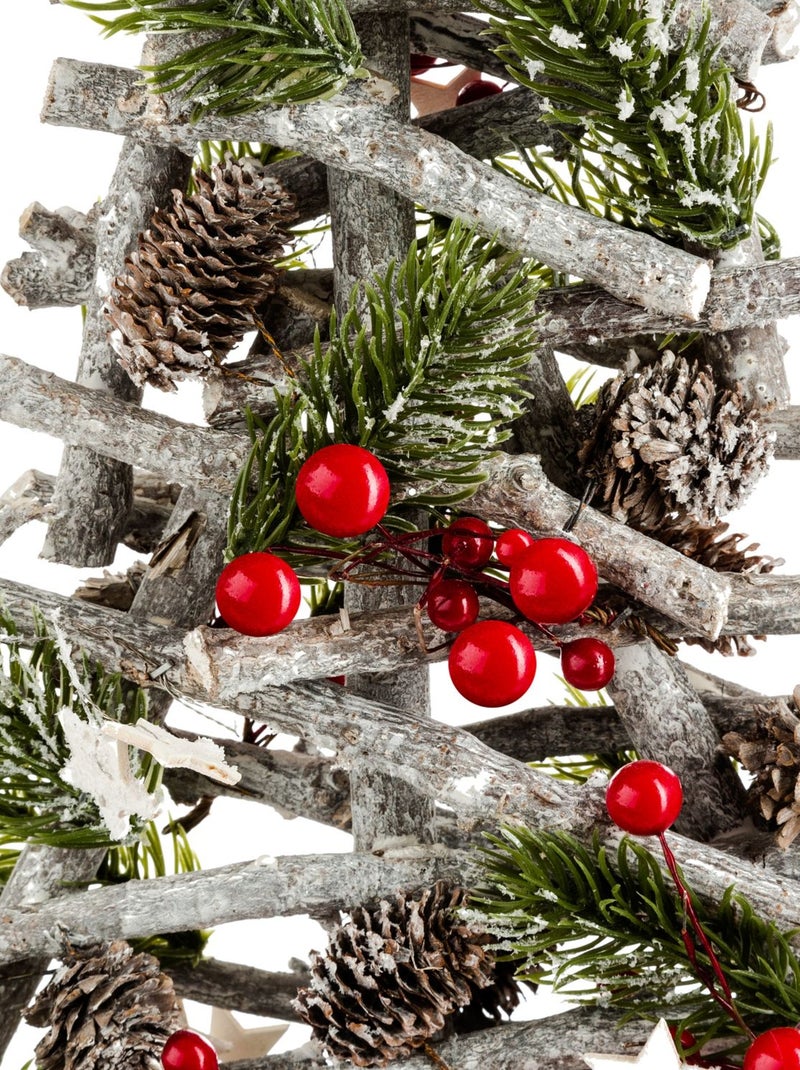 Sapin de Noël avec pieds en branches Vert - Kiabi