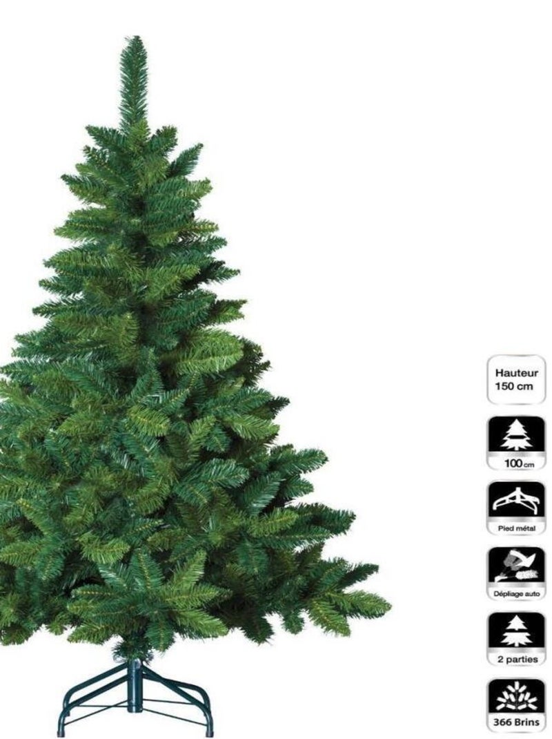 Sapin de Noël Blooming vert 150 cm Vert - Kiabi