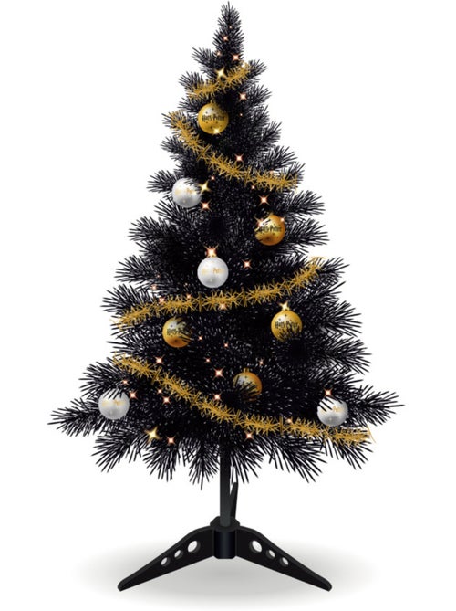 Sapin de noël de table 60 cm Harry Potter avec décorations et lumières - Kiabi