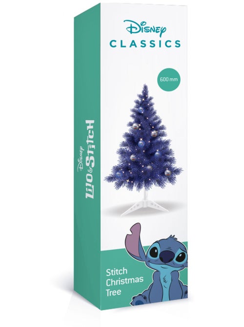 Sapin de noël de table 60 cm Lilo & Stitch avec décorations et lumières - Kiabi