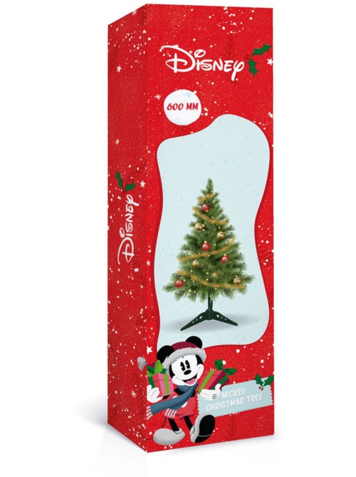 Sapin de noël de table 60 cm mickey mouse avec décorations et lumières - Kiabi