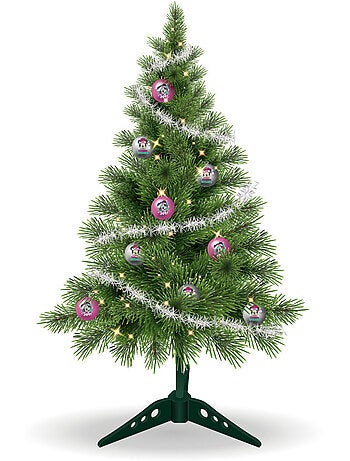 Sapin de noël de table 60 cm Minnie Mouse avec décorations et lumières