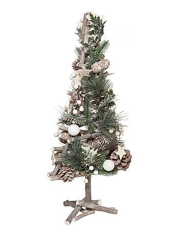 Sapin de noel en bois pomme de pin etoile