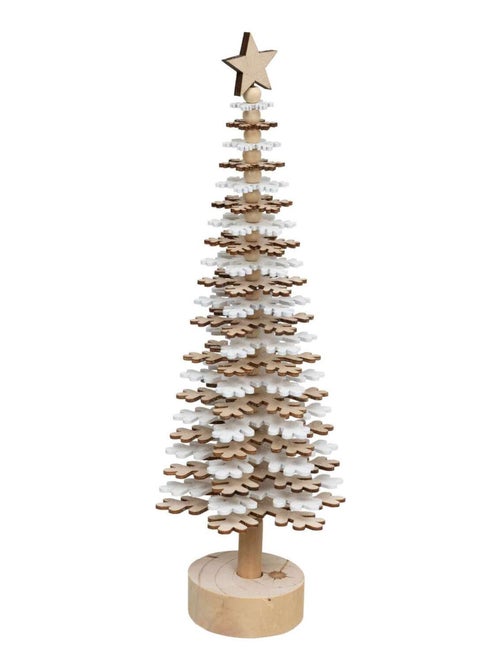 Sapin de Noël en flocon en bois - Kiabi Sapin de Noël en flocon en bois - Kiabi