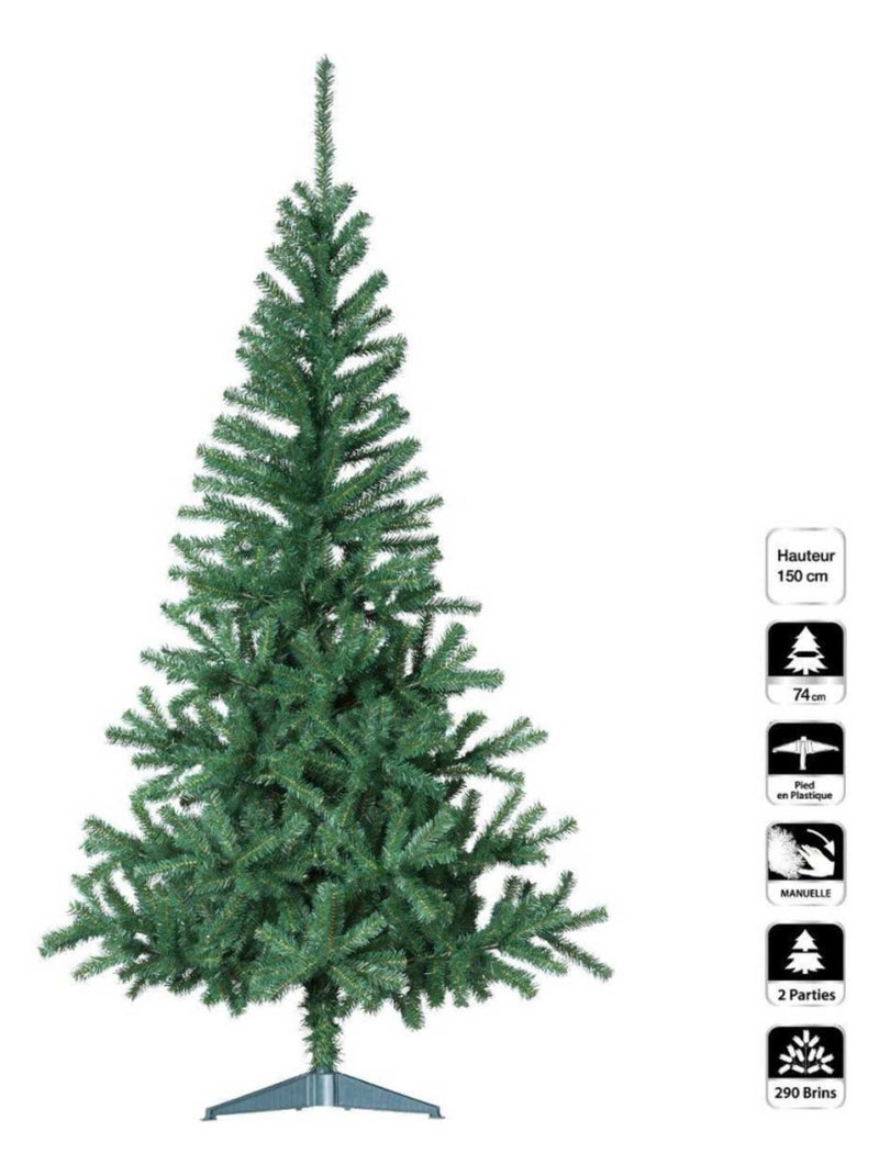 Sapin de Noël Essentiel Vert 150 cm Vert - Kiabi