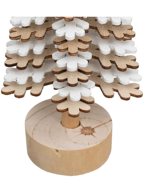 Sapin de Noël Flocon en bois - Kiabi