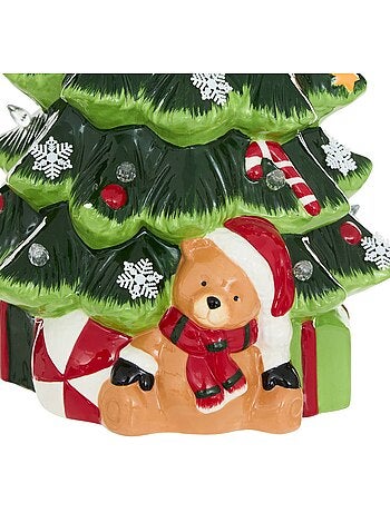 Sapin de noël lumineux led motif ours h. 48 cm