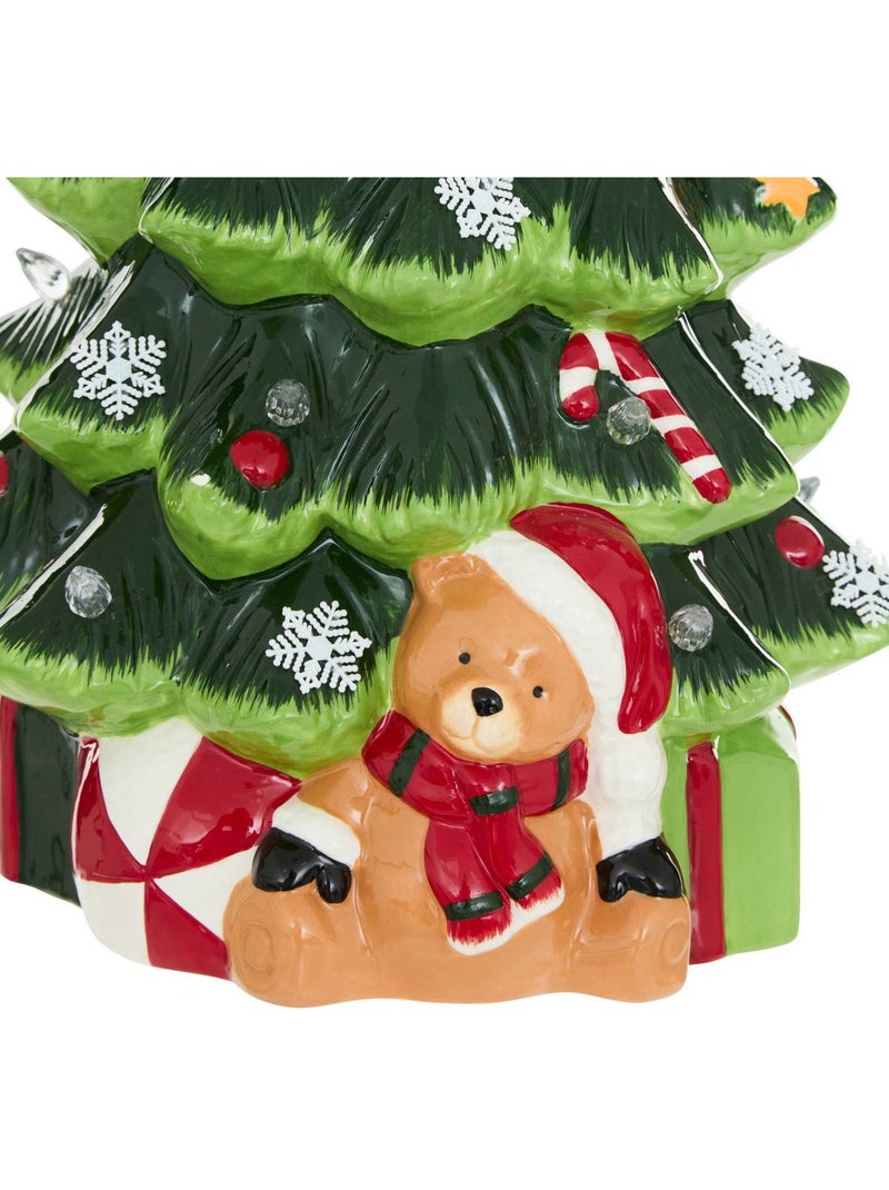 Sapin de noël lumineux led motif ours h. 48 cm Vert - Kiabi