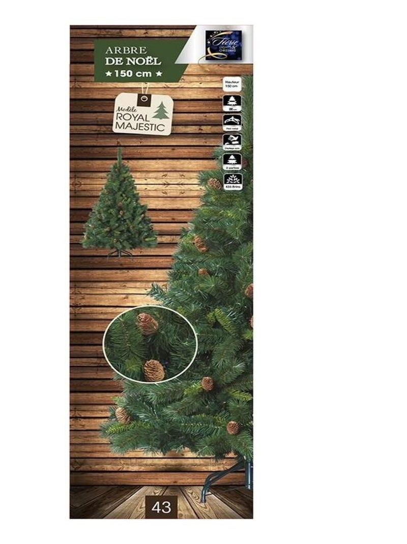 Sapin de Noël Royal Majestic 150 cm Vert - Kiabi