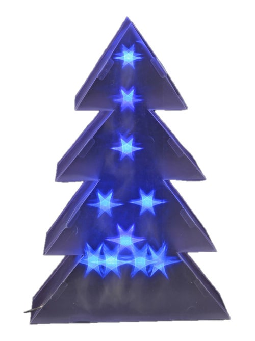 Sapin lumineux led avec étoiles holographiques - Kiabi