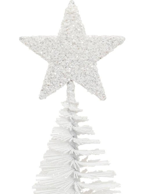 Sapin table paill 14cm blanc - Kiabi