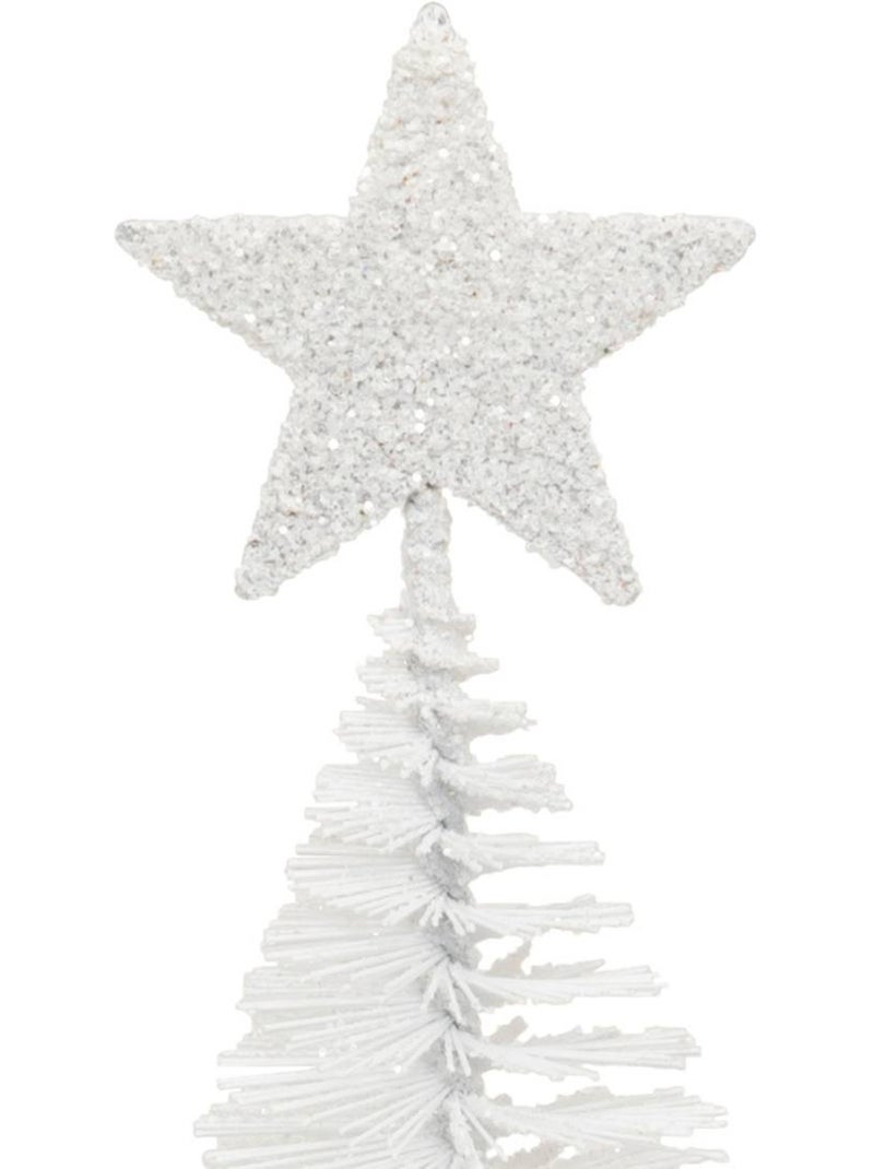 Sapin table paill 14cm blanc Blanc - Kiabi