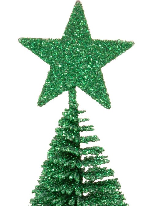 Sapin table paill 14cm vert - Kiabi