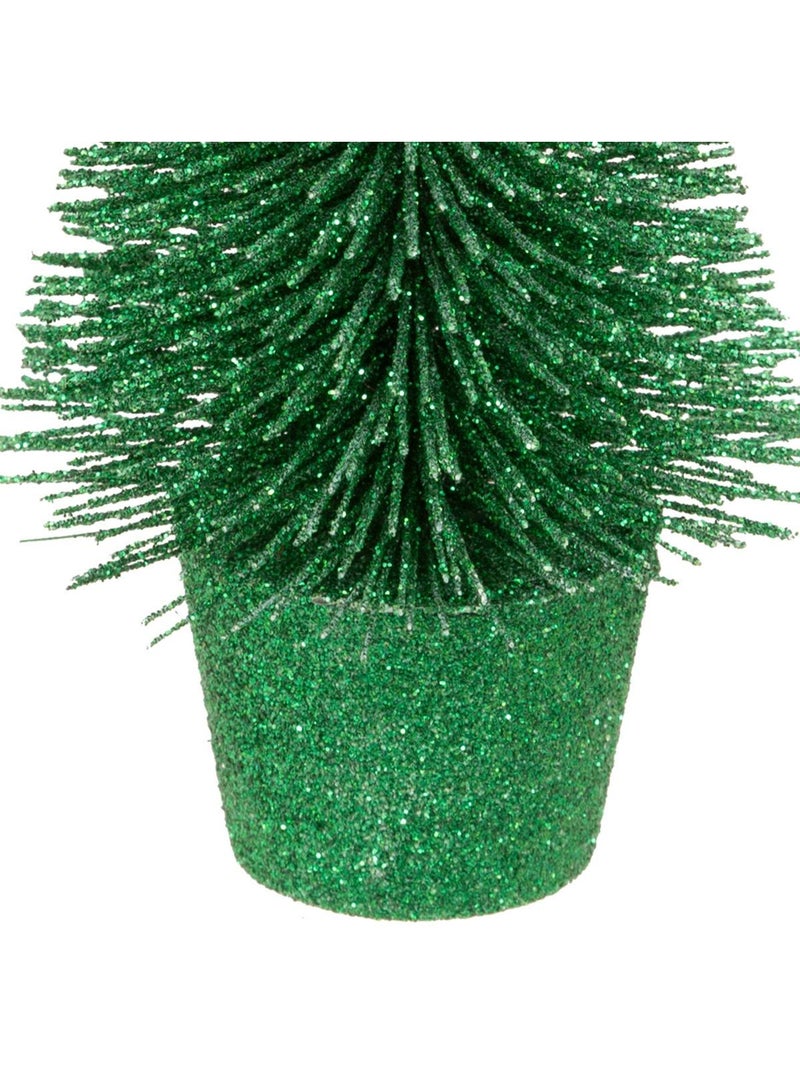 Sapin table paill 14cm vert Vert - Kiabi
