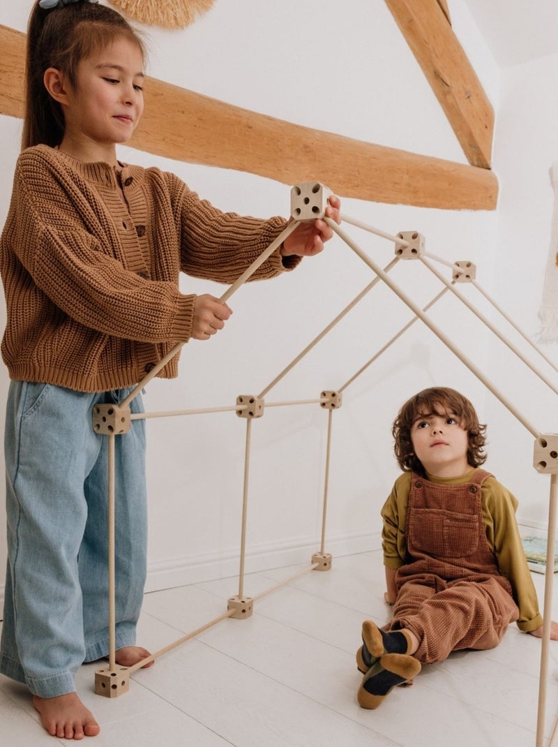 Sarbakane - Kit de construction cabane d'intérieur Beige - Kiabi