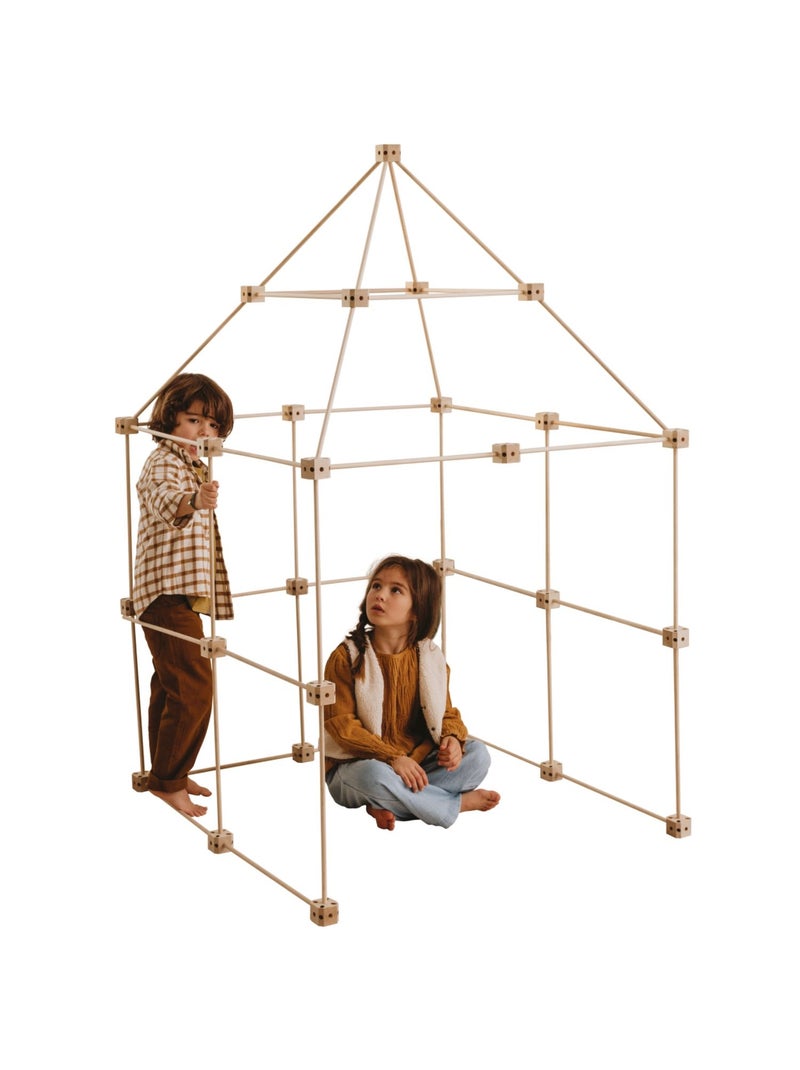 Sarbakane - Kit de construction cabane d'intérieur Beige - Kiabi