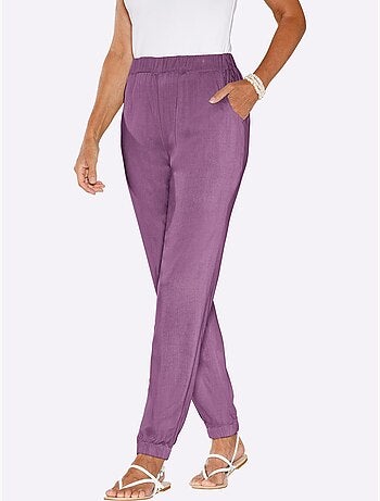 Sarouel fluide en viscose avec ceinture élastique et poches - Taille standard - Moda Vilona
