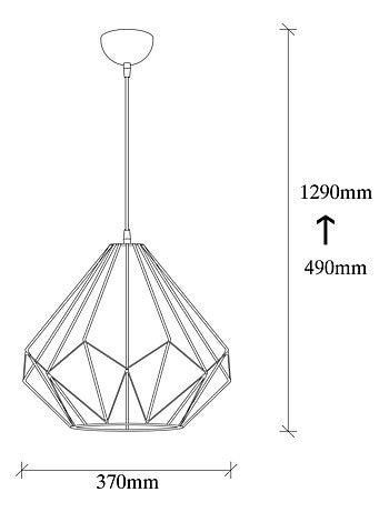 SASHA Suspension filaire en fer noir