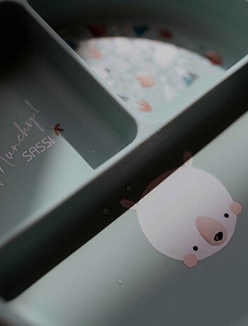 Sassi Junior | Assiette compartimentée en silicone avec ventouse Animaux