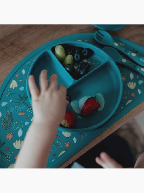 Sassi Junior | Assiette compartimentée en silicone avec ventouse Animaux - Kiabi