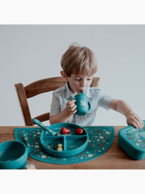 Sassi Junior | Assiette compartimentée en silicone avec ventouse Animaux - Kiabi