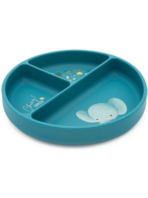 Sassi Junior | Assiette compartimentée en silicone avec ventouse Animaux - Kiabi