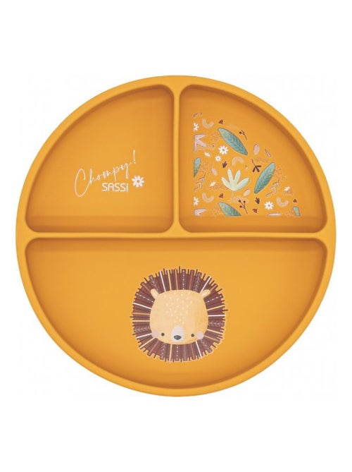 Sassi Junior | Assiette compartimentée en silicone avec ventouse Animaux - Kiabi