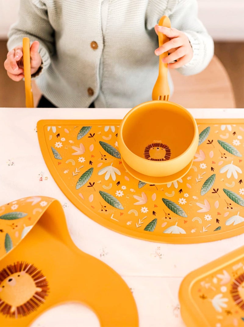 Sassi Junior | Assiette compartimentée en silicone avec ventouse Animaux Orange - Kiabi