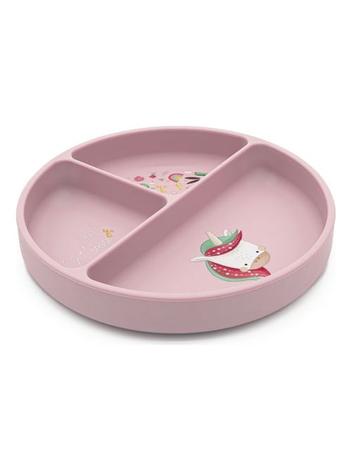 Sassi Junior | Assiette compartimentée en silicone avec ventouse Animaux - Kiabi