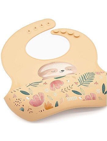 Sassi Junior | Bavoir récupérateur en silicone Animaux