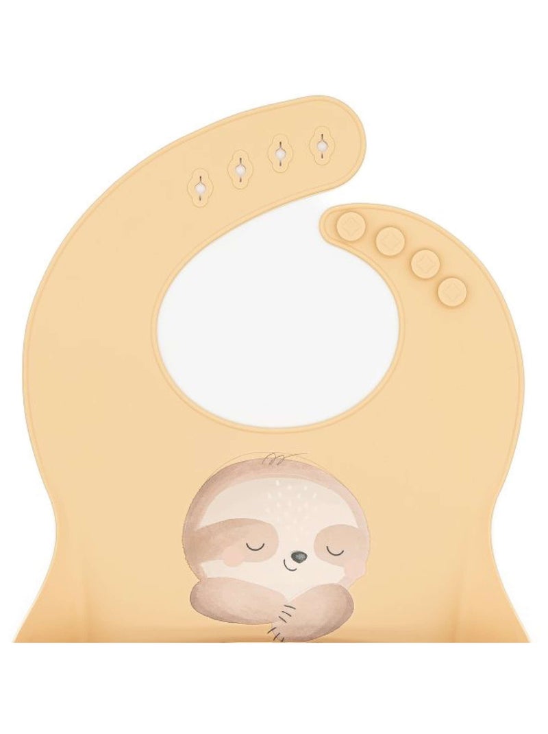 Sassi Junior | Bavoir récupérateur en silicone Animaux Beige - Kiabi